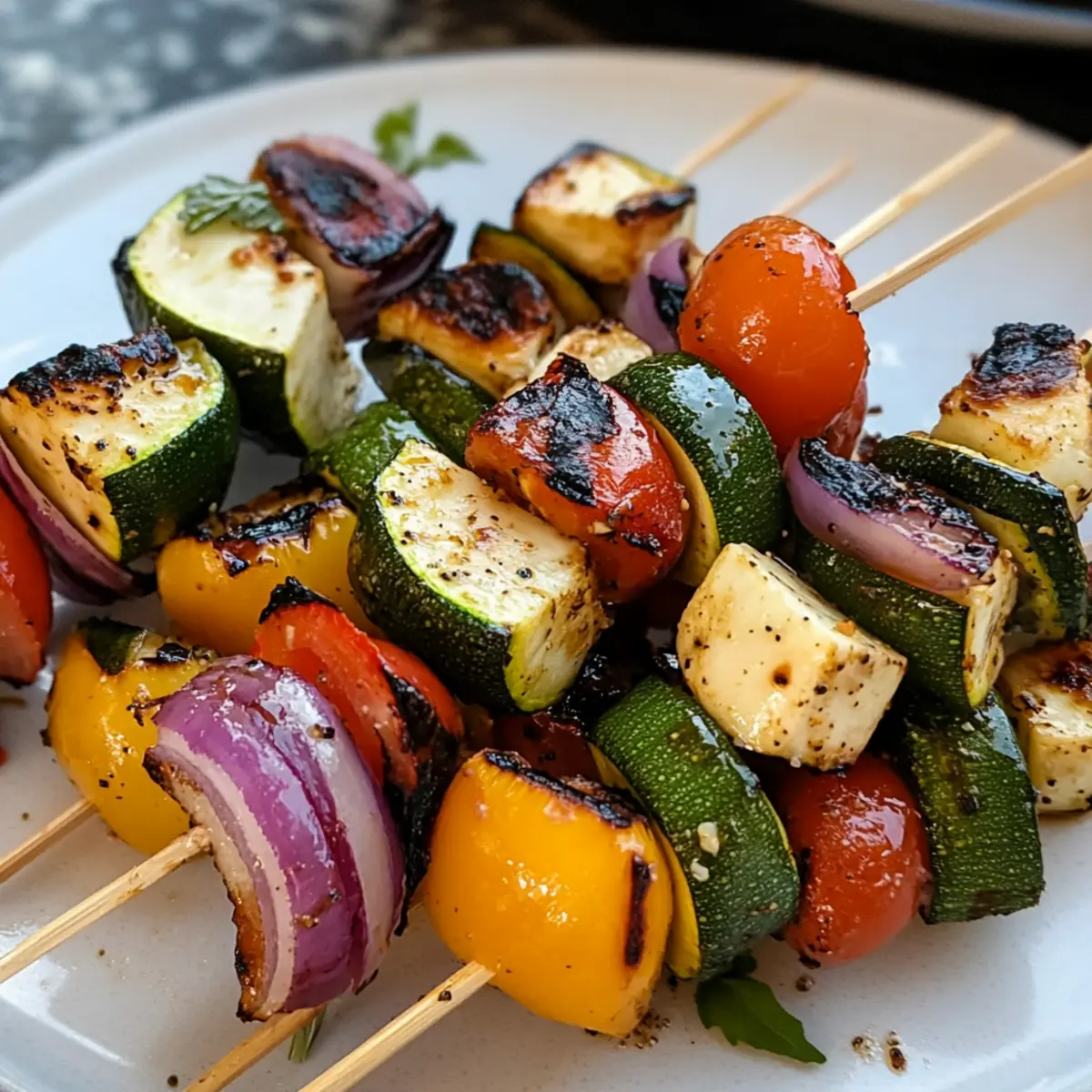 Vegetarische Grillspieße